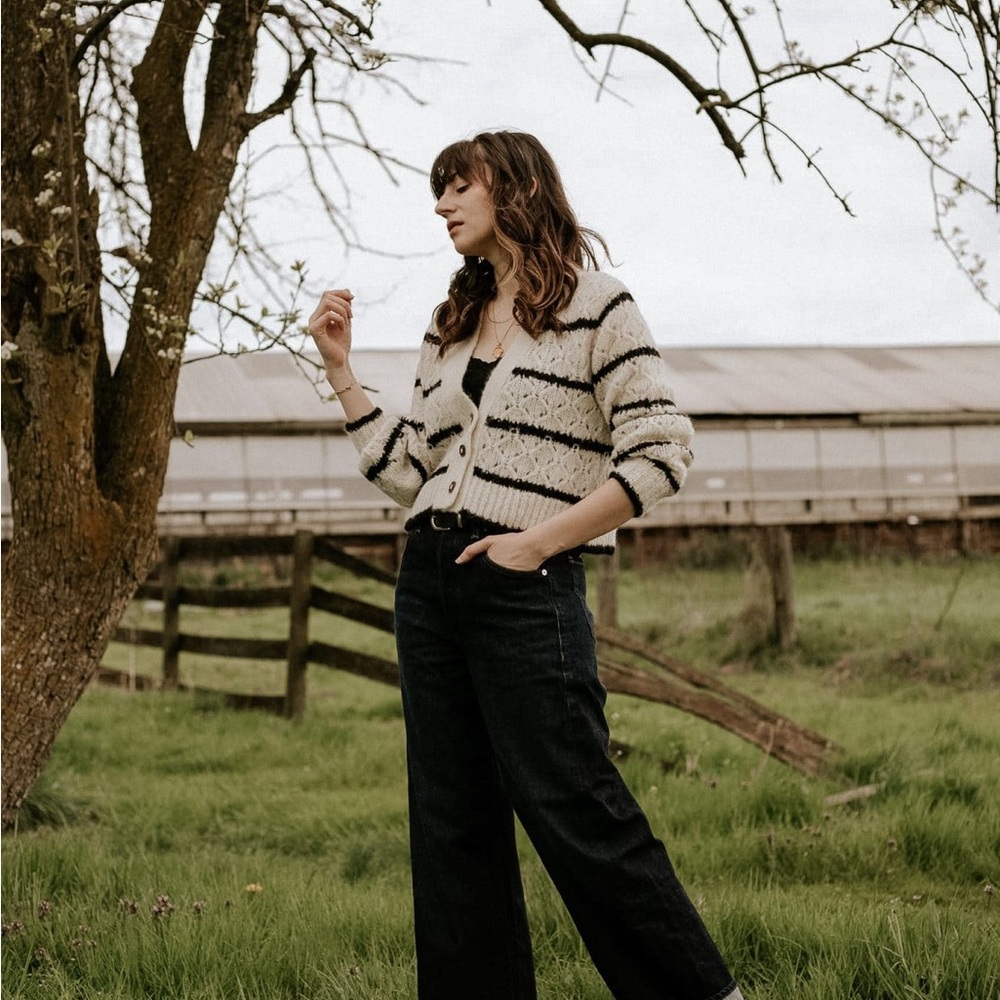ST.Roche Striped Cardigan Sweater XS
